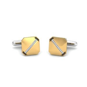 Octagon Diagonal Diamond Cufflinks