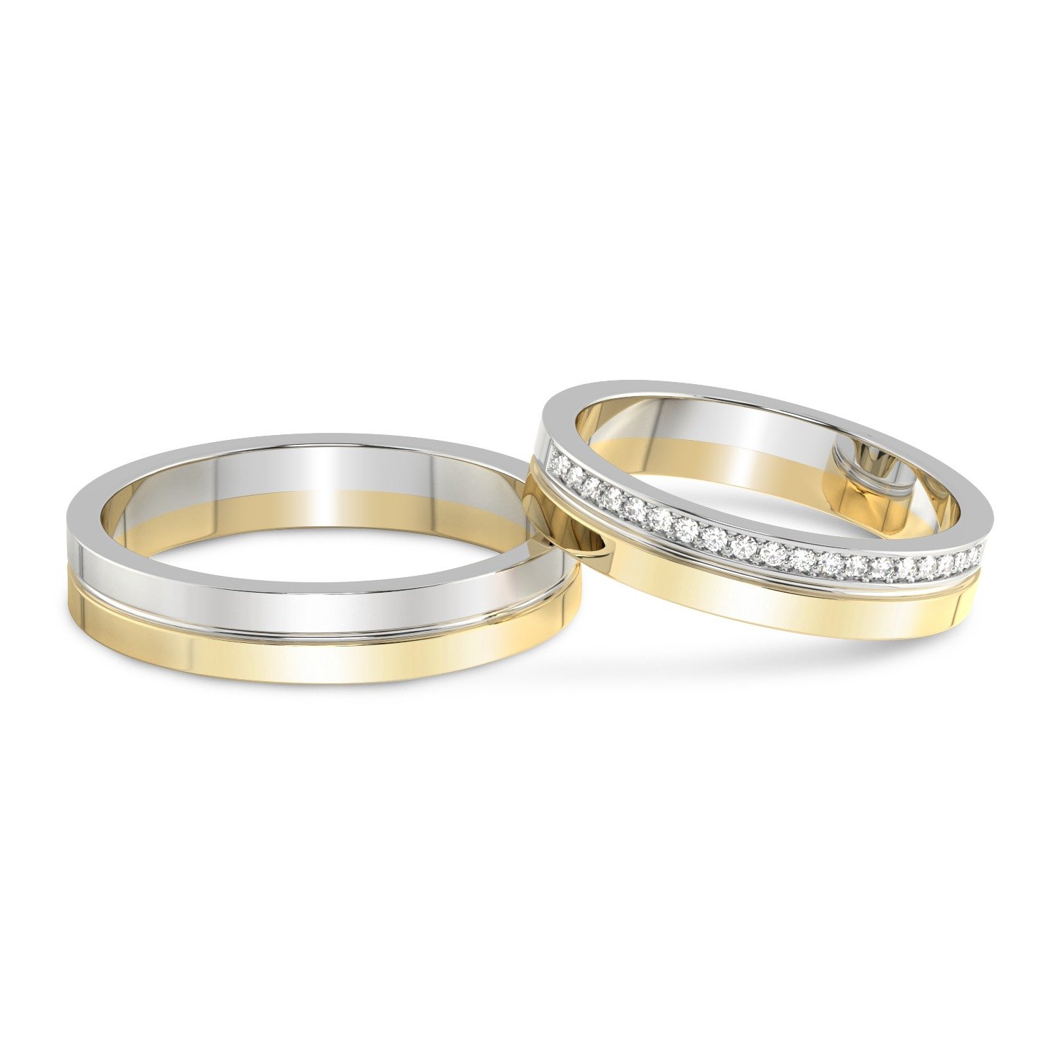 His & Hers Diamond Accent Couple Ring M YG