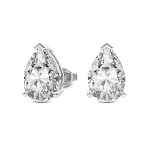 Teardrop Pear shape Lab Diamond Stud Earrings