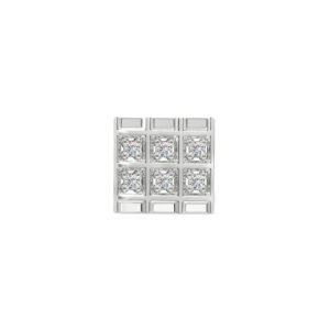 0.60 Ct Grid-Set Diamond Stud Men 1 Pic Stud Earring