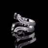 Curved Double Row Pavé Diamond Ring Enhancer (2)