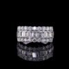 Grand Triple-Row Emerald and Round Diamond Eternity Band (1)