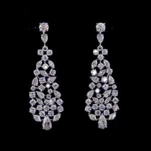 Modern Mixed-Cut Cluster Earrings