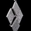 Pave Set Diamond Kite Shape Dangle Earrings (4)