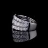 Triple Row Diamond Band with East-West Bezel Ovals (2)