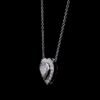 Vega New York Heart Diamond Halo Pendant - White Gold (2)