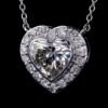 Vega New York Heart Diamond Halo Pendant - White Gold (3)