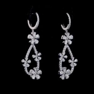 Vega New York Wide Diamond Huggie Hoops