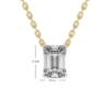 Emerald Shape Lab Diamond Solitaire Pendant 2 0.50 CT (4)