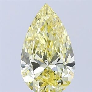 Fancy Intense YellowVVS 2 2.06 ct PEAR Lab-Grown