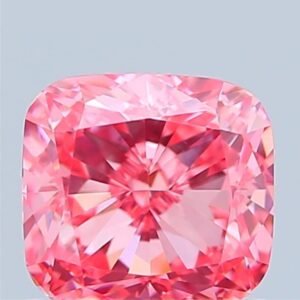 Fancy Vivid PinkVS 1 1.14 ct Cushion Lab-Grown